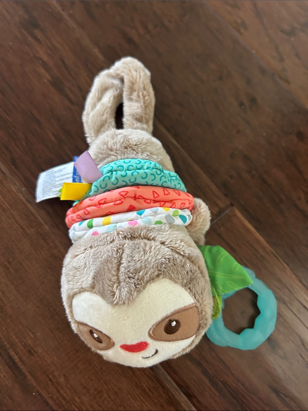 Infantino Plush Sloth Musical Pull Back Soft Baby Toy